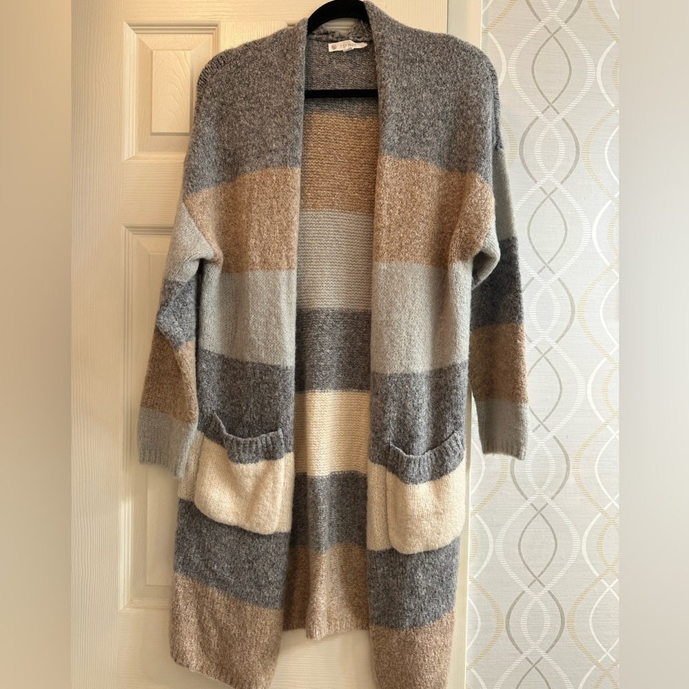 Cozy Striped Cardigan Sweater